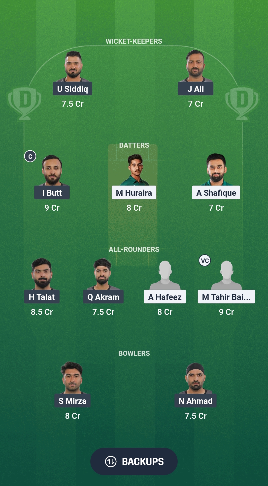 SIA vs LB Dream11 Prediction Fantasy Cricket Tips Dream11 Team Pakistan Domestic Cup T20 2025 