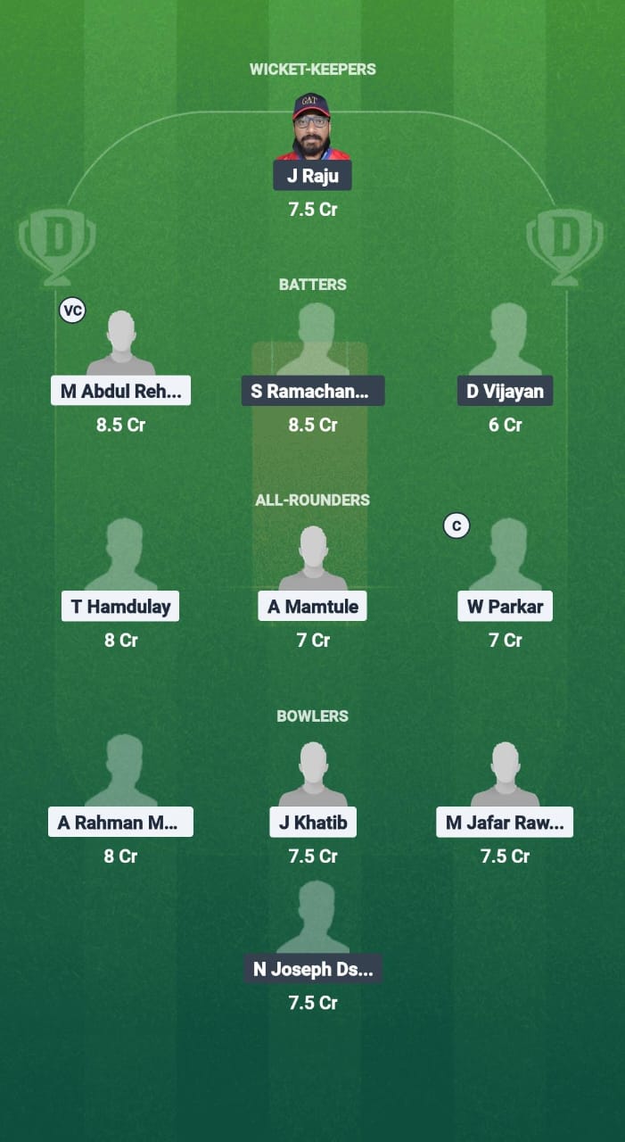 ALH vs GAT Dream11 Prediction Fantasy Cricket Tips Dream11 Team Kuwait T10 ARS Ramadan Trophy 2025 