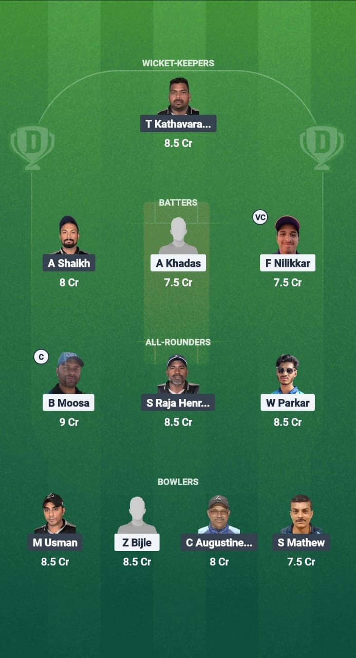 GC vs LEX Dream11 Prediction Fantasy Cricket Tips Dream11 Team Kuwait T20 Challengers League 2025 