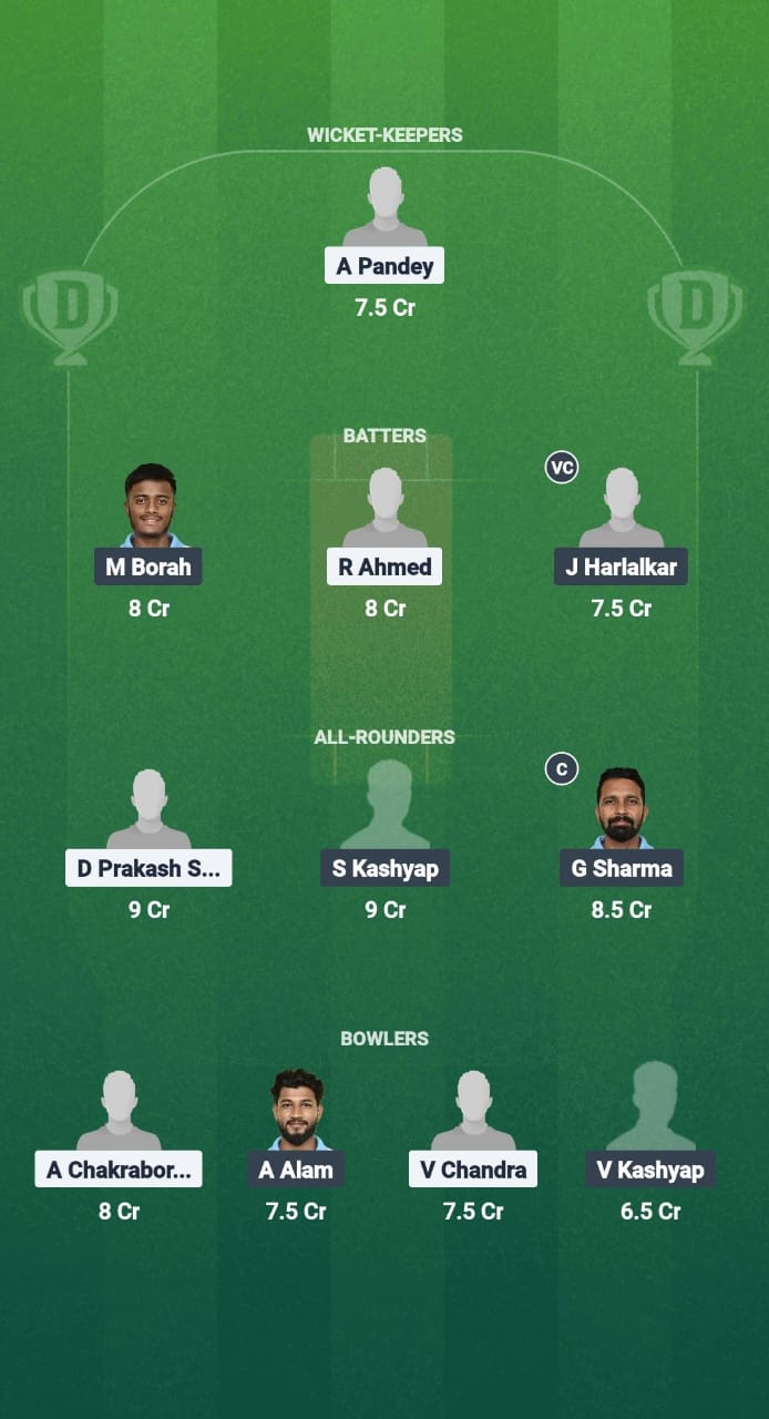 GUG vs GTC Dream11 Prediction Fantasy Cricket Tips Dream11 Team Guwahati T20 Spring League 2025 