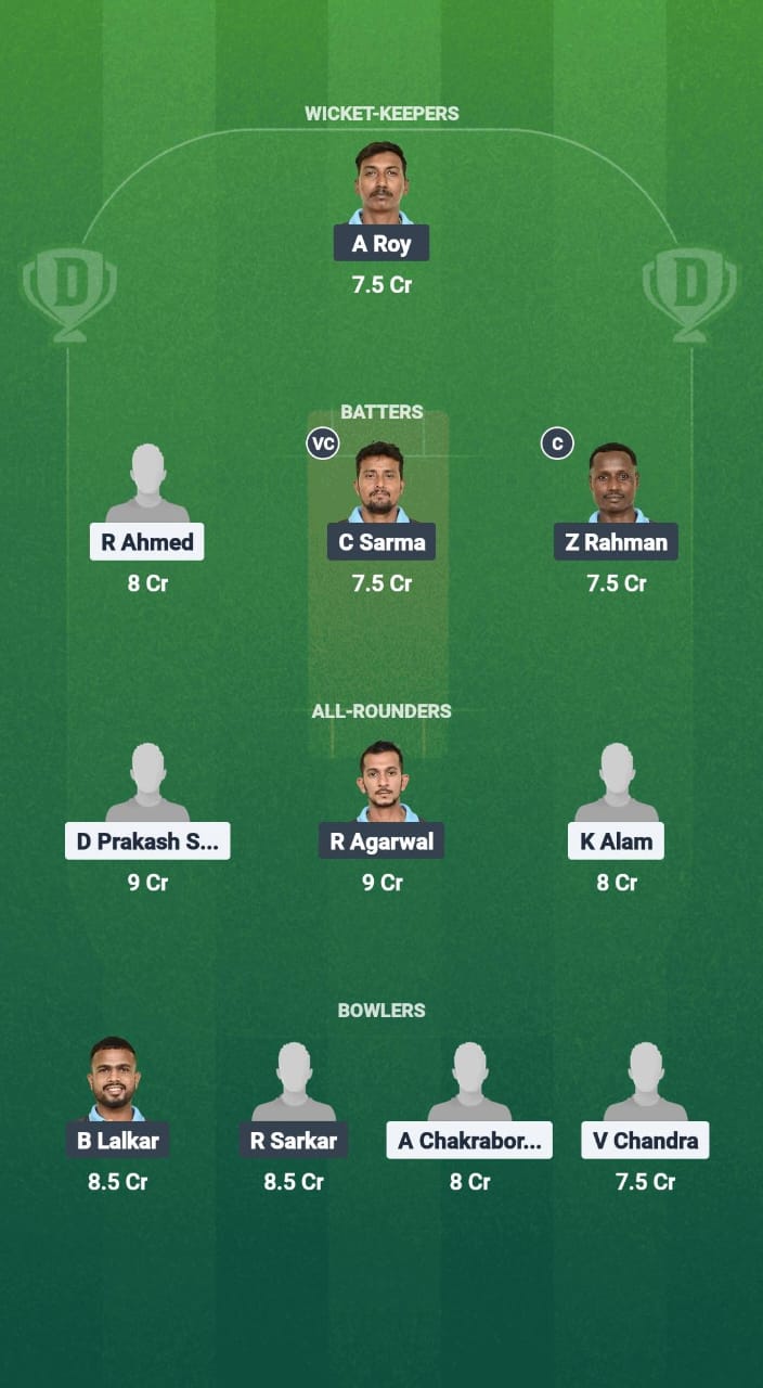 GUG vs NBC Dream11 Prediction Fantasy Cricket Tips Dream11 Team Guwahati T20 Spring League 2025 