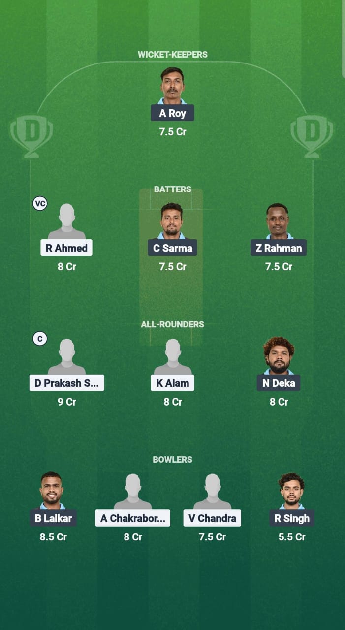 GUG vs NBC Dream11 Prediction Fantasy Cricket Tips Dream11 Team Guwahati T20 Spring League 2025 