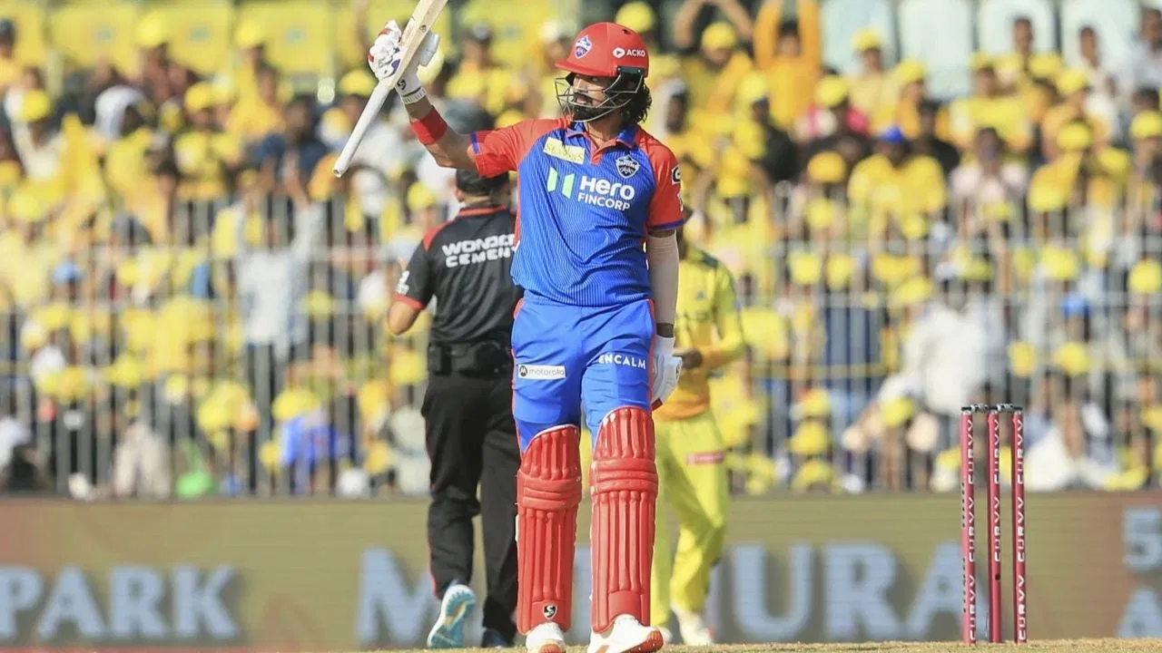 KL Rahul Celebrates His Fifty