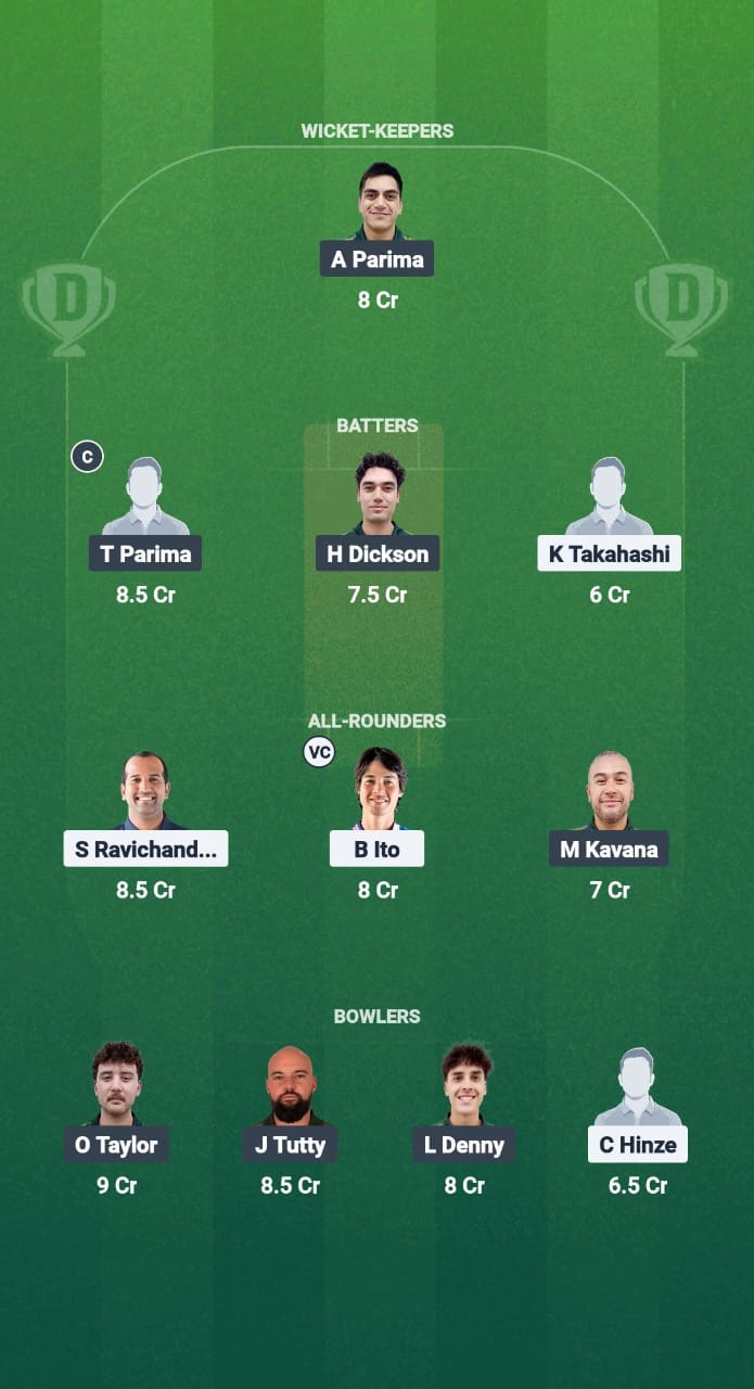 JPN vs CK Dream11 Prediction Fantasy Cricket Tips Dream11 Team Japan T20I Tri-Series 2025 