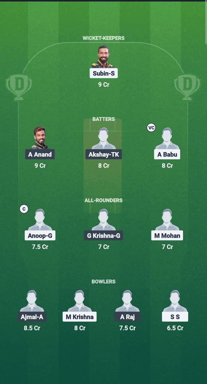 PTH vs PAL Dream11 Prediction Fantasy Cricket Tips Dream11 Team Kerala T20 Men's Challenger Trophy 2025 