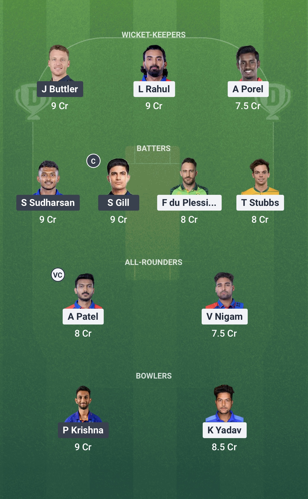 DC vs GT Dream11 Prediction Fantasy Cricket Tips Dream11 Team IPL 2025