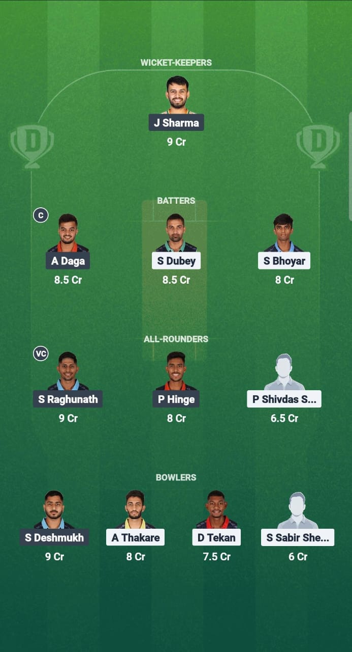 NAT vs NMB Dream11 Prediction Fantasy Cricket Tips Dream11 Team Vidarbha Pro T20 League 2025 