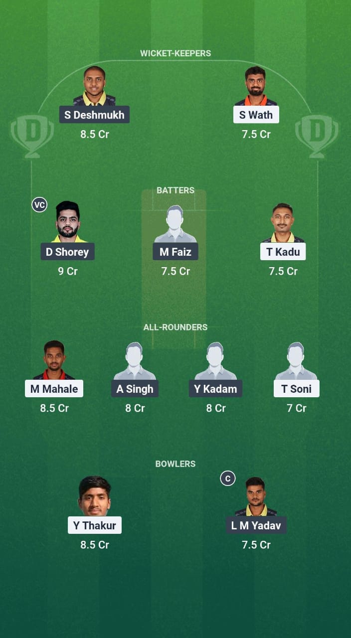 NAH vs PAS Dream11 Prediction Fantasy Cricket Tips Dream11 Team Vidarbha Pro T20 League 2025 