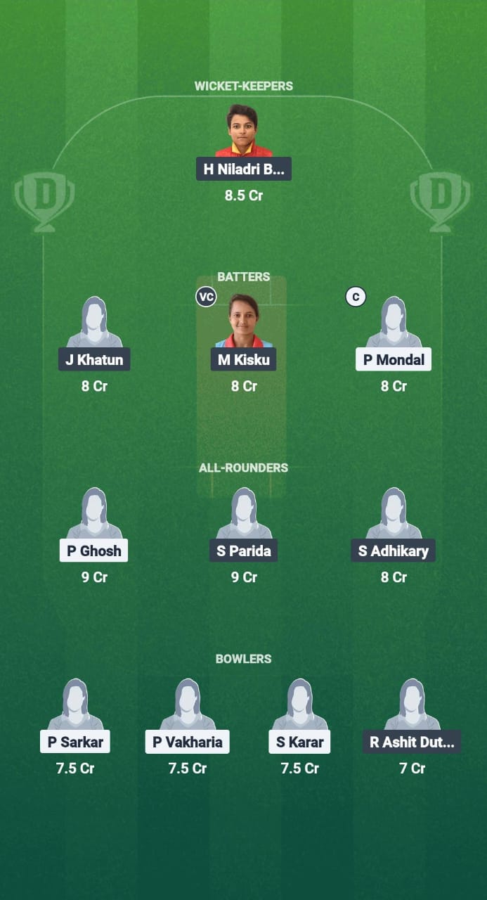 SRT-W vs SSM-W Dream11 Prediction Fantasy Cricket Tips Dream11 Team Bengal Women's Pro T20 League 2025 