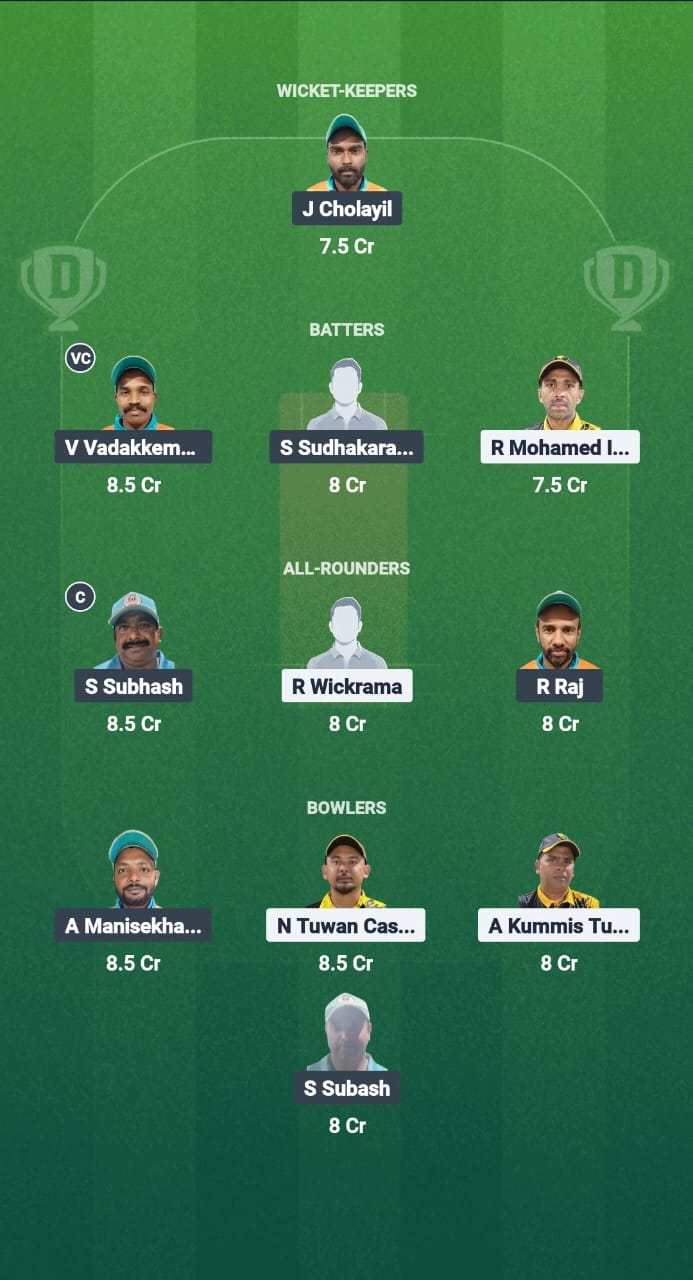 YCC vs PC Dream11 Prediction Fantasy Cricket Tips Dream11 Team Kuwait T20 Challengers League B 2025 