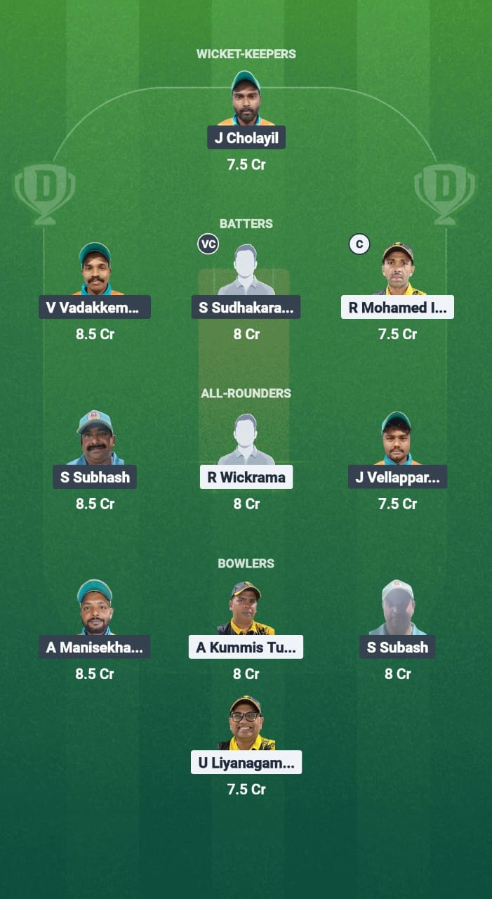 YCC vs PC Dream11 Prediction Fantasy Cricket Tips Dream11 Team Kuwait T20 Challengers League B 2025 