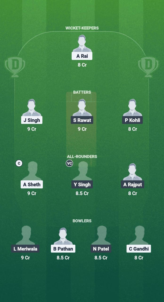 ASV vs DDZ Dream11 Prediction Fantasy Cricket Tips Dream11 Team Baroda T20 Premier League 2025 