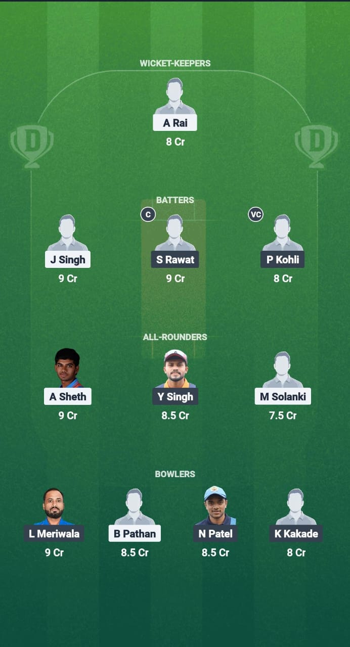 ASV vs DDZ Dream11 Prediction Fantasy Cricket Tips Dream11 Team Baroda T20 Premier League 2025 