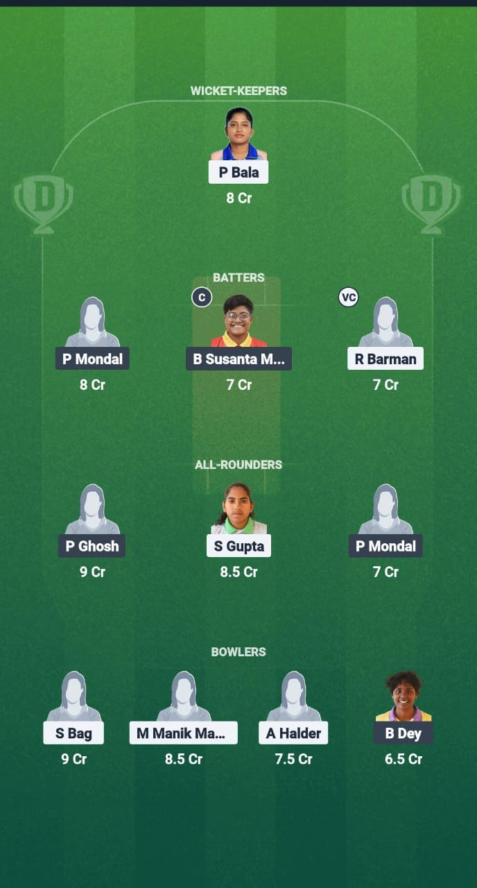 SSS-W vs SRT-W Dream11 Prediction Fantasy Cricket Tips Dream11 Team Bengal Women’s Pro T20 League 2025 