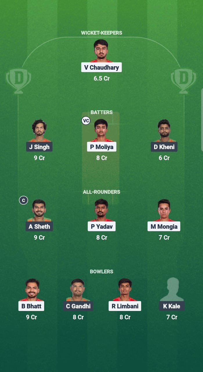 PTP vs ASV Dream11 Prediction Fantasy Cricket Tips Dream11 Team Baroda T20 Premier League 2025 