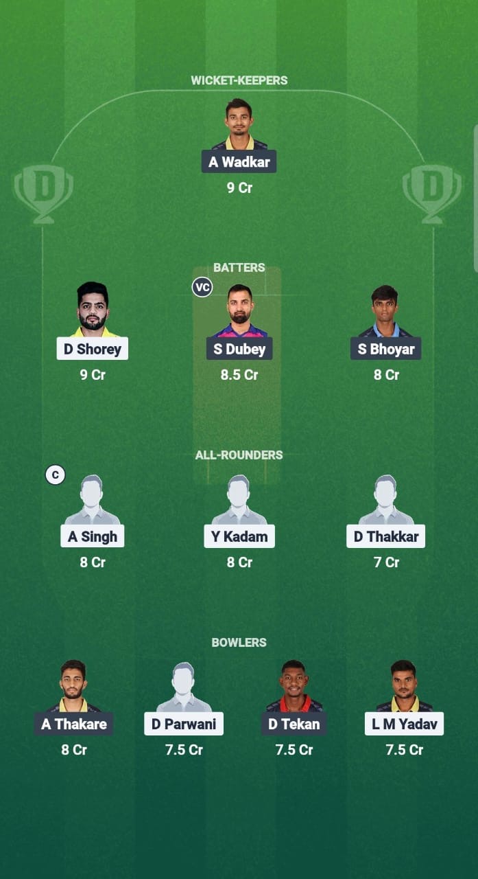 PAS vs NAT Dream11 Prediction Fantasy Cricket Tips Dream11 Team Vidarbha Pro T20 League