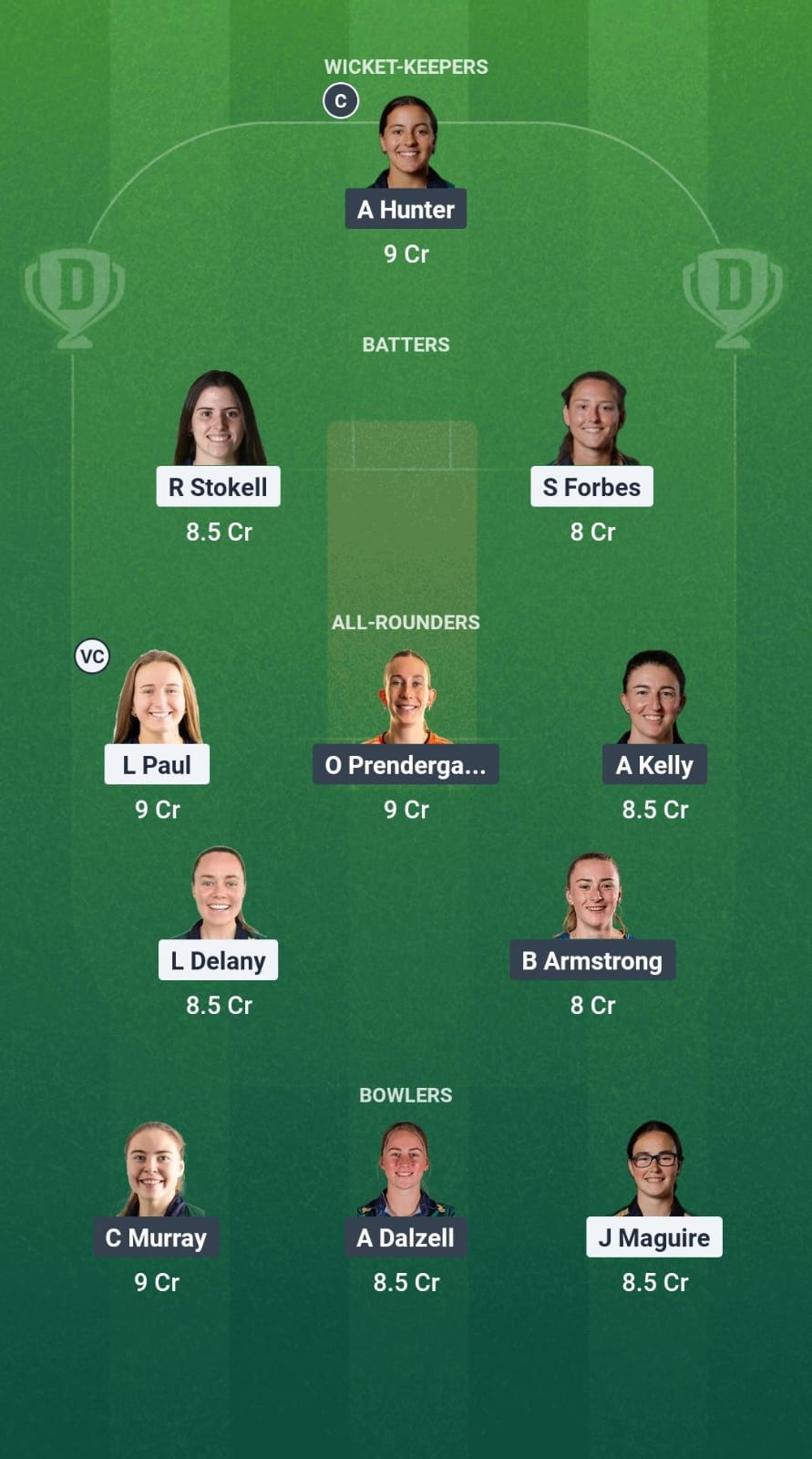 TYP-W vs DG-W Dream11 Prediction Fantasy Cricket Tips Dream11 Team Ireland Womens T20 2025