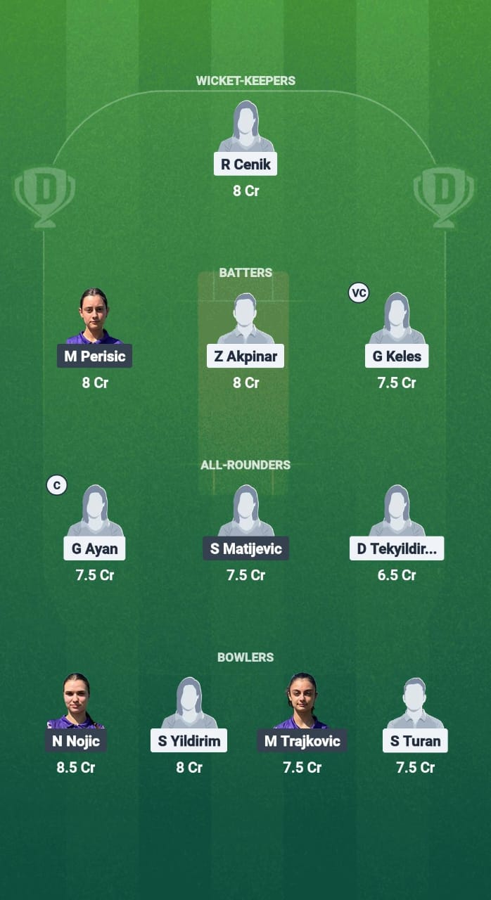 TUR-W vs SRB-W Dream11 Prediction Fantasy Cricket Tips Dream11 Team ECN T20IW Bulgaria 2025