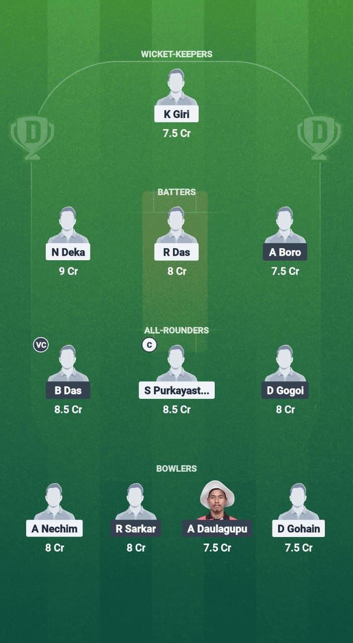 BCC vs NVR Dream11 Prediction Fantasy Cricket Tips Dream11 Team Assam T20 Summer Challenger Trophy 2025