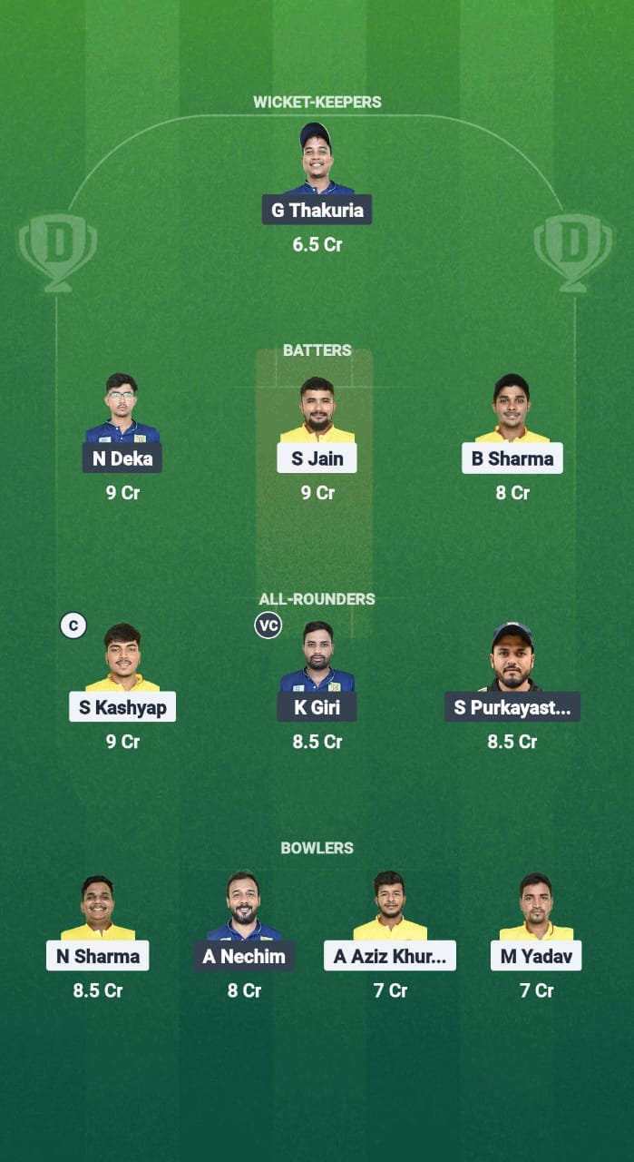 GTC vs BCC Dream11 Prediction Fantasy Cricket Tips Dream11 Team Assam T20 Summer Challenger Trophy 2025
