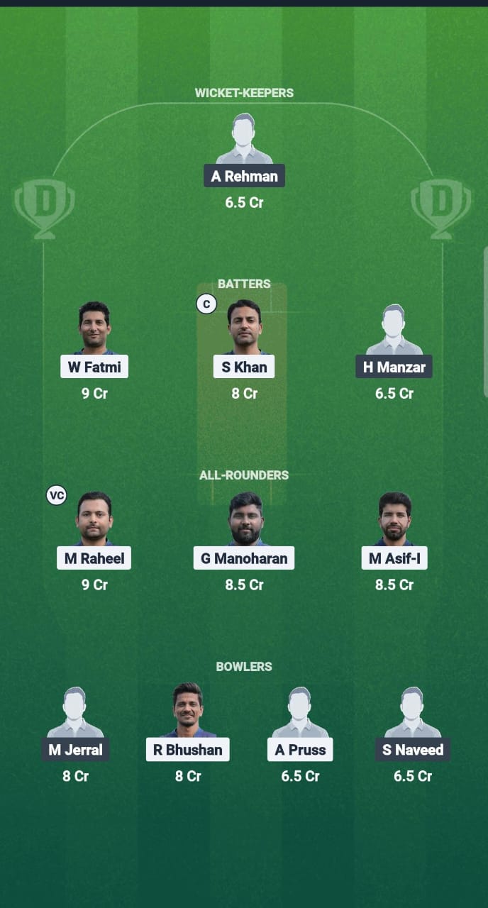 VG vs GCA Dream11 Prediction Fantasy Cricket Tips Dream11 Team ECS T10 Germany 2025