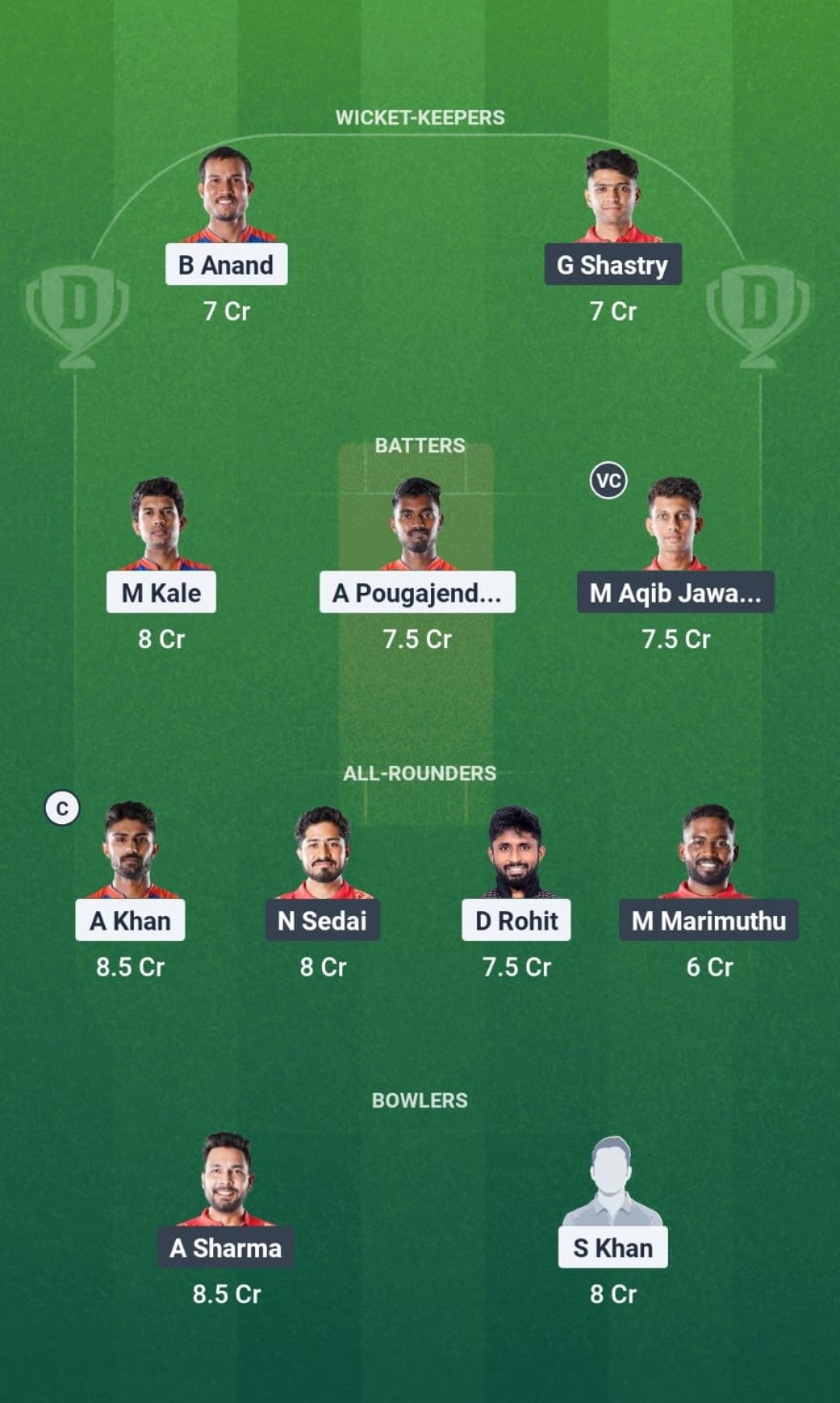 KAK vs VMK Dream11 Prediction Fantasy Cricket Tips Dream11 Team Pondicherry T20 League 2025