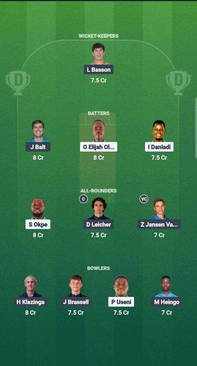 NIG vs NAM-A Dream11 Prediction Fantasy Cricket Tips Dream11 Team Pearl of Africa T20 2025