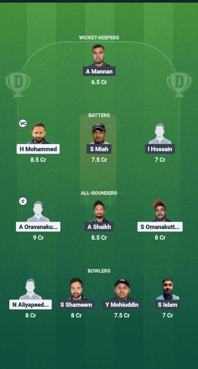 RTZ vs KGC Dream11 Prediction Fantasy Cricket Tips Dream11 Team Kuwait T10 Summer League 2025