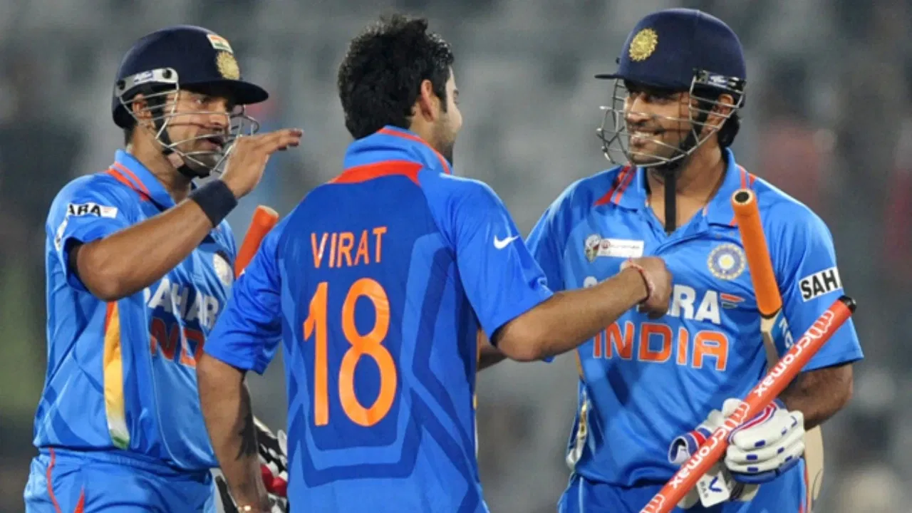 Suresh Raina, MS Dhoni and Virat Kohli