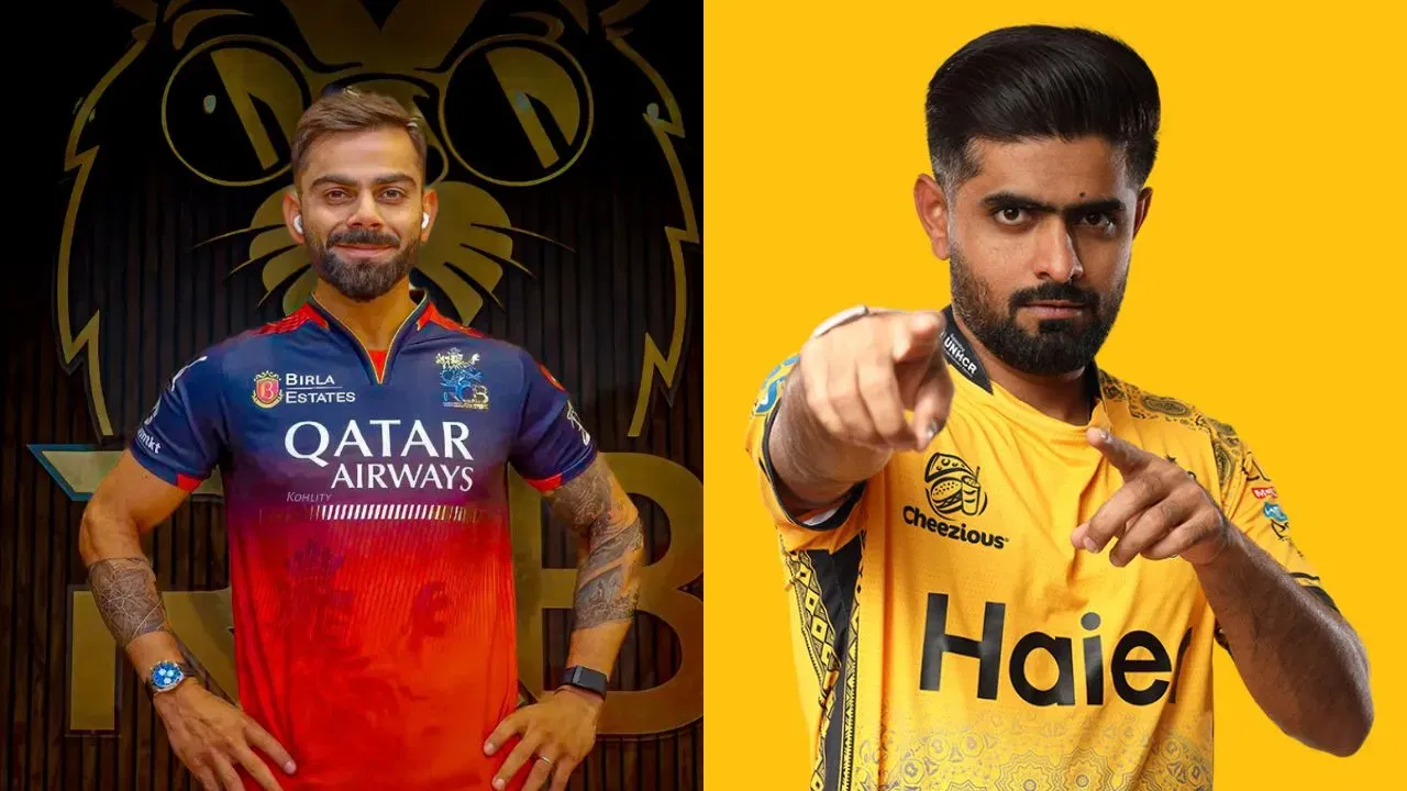 Virat Kohli Babar Azam RCB Peshawar Zalmi IPL PSL Champions League T20