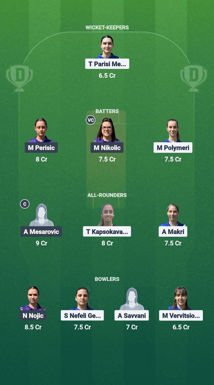 GRE-W vs SRB-W Dream11 Prediction Fantasy Cricket Tips Dream11 Team ECN T20IW Bulgaria