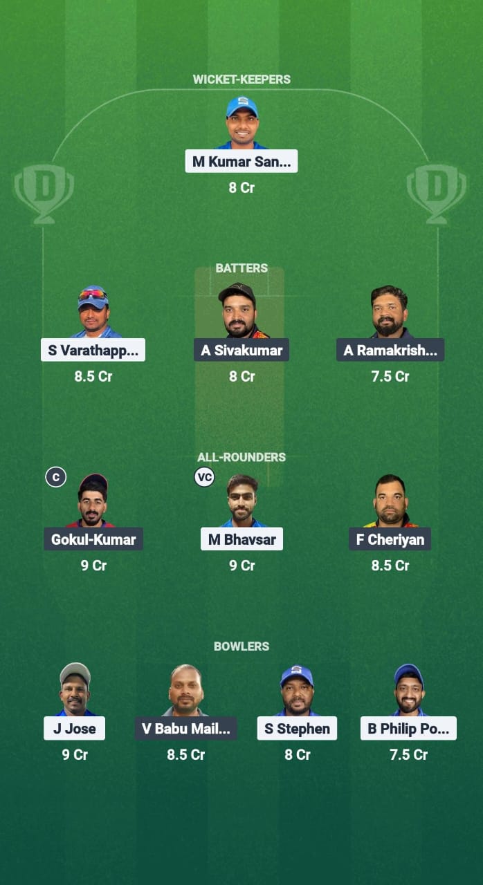 KRM vs BNC Dream11 Prediction Fantasy Cricket Tips Dream11 Team Kuwait T10 Summer League 2025