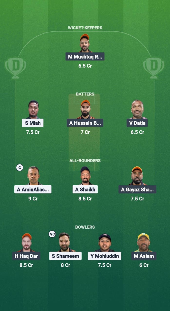KGC vs JJ Dream11 Prediction Fantasy Cricket Tips Dream11 Team Kuwait T10 Summer League 2025