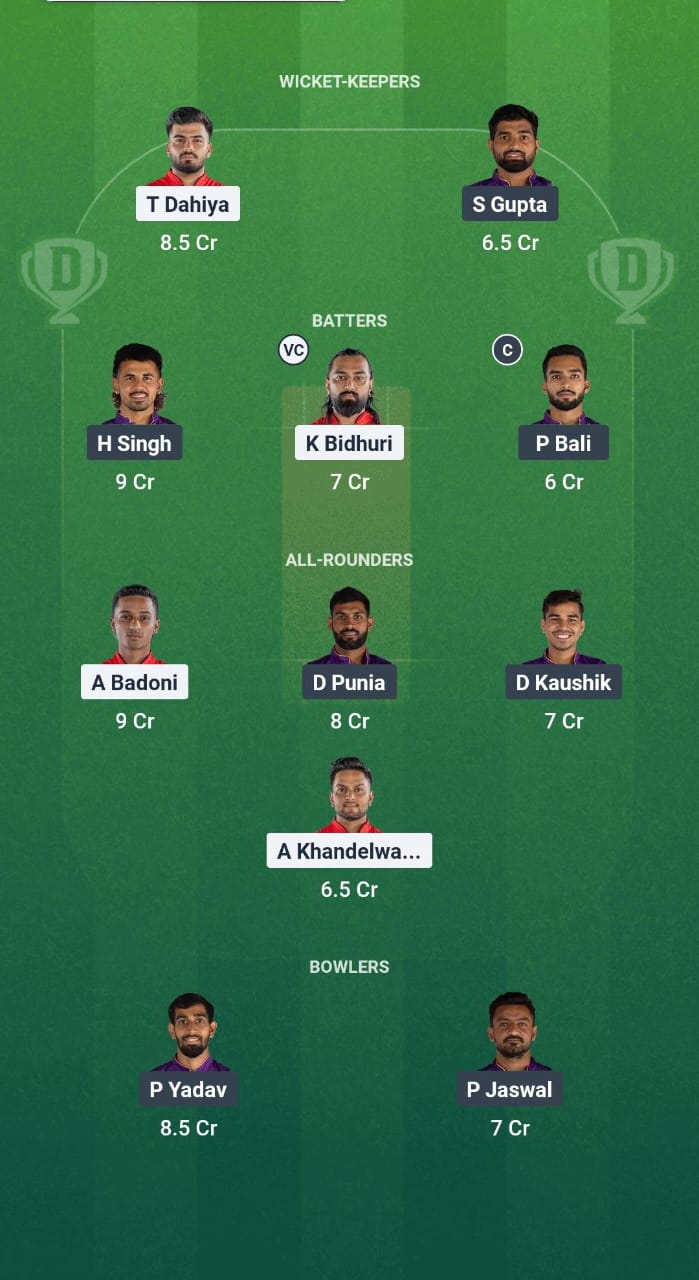 SDS vs NDT Dream11 Prediction Fantasy Cricket Tips Dream11 Team Delhi T20 Premier League 2025