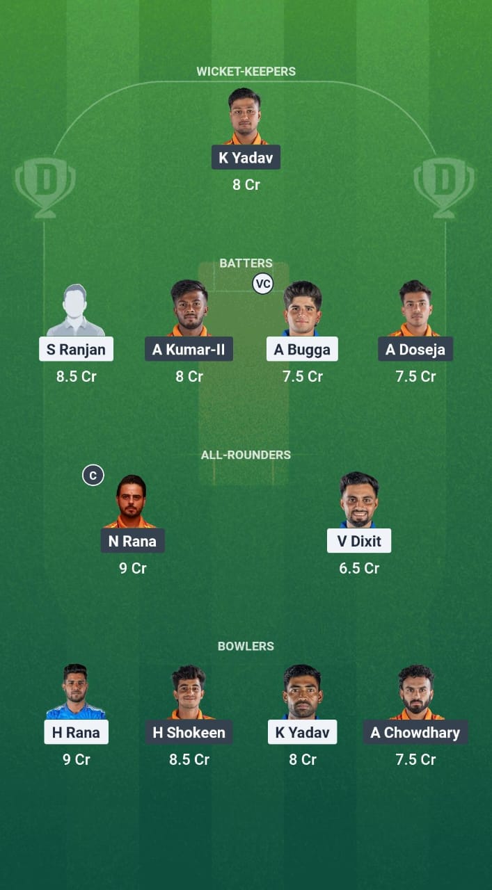 NDS vs WDL Dream11 Prediction Fantasy Cricket Tips Dream11 Team Delhi T20 Premier League 2025