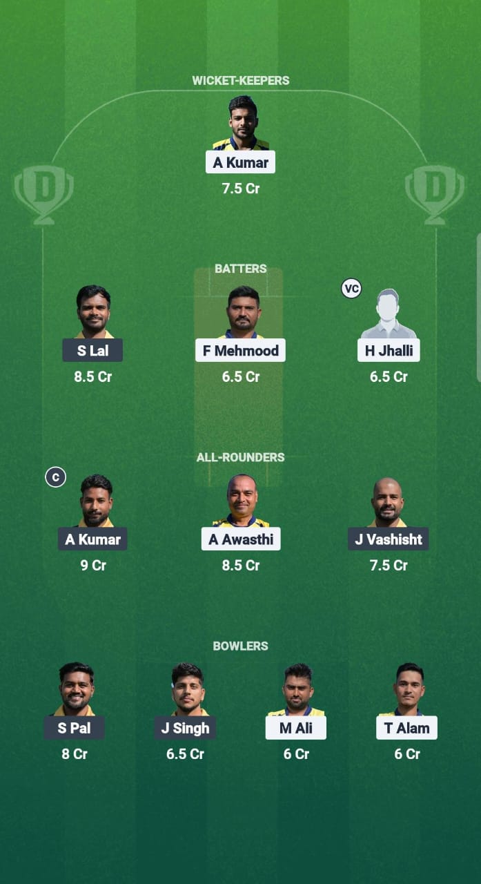 ZW vs RJM Dream11 Prediction Fantasy Cricket Tips Dream11 Team ECS T10 Croatia 2025