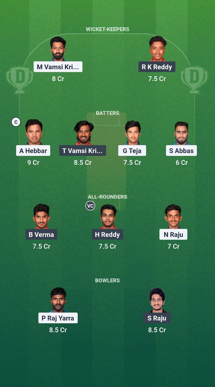 VSS vs BVB Dream11 Prediction Fantasy Cricket Tips Dream11 Team Andhra T20 League 2025
