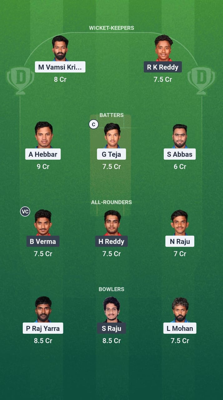 VSS vs BVB Dream11 Prediction Fantasy Cricket Tips Dream11 Team Andhra T20 League 2025