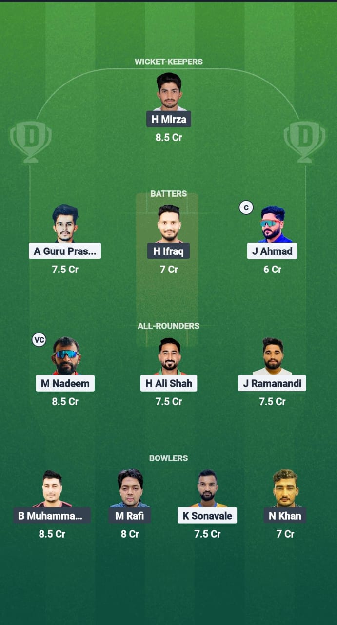 ROS vs RC Dream11 Prediction Fantasy Cricket Tips Dream11 Team Oman D20 League 2025