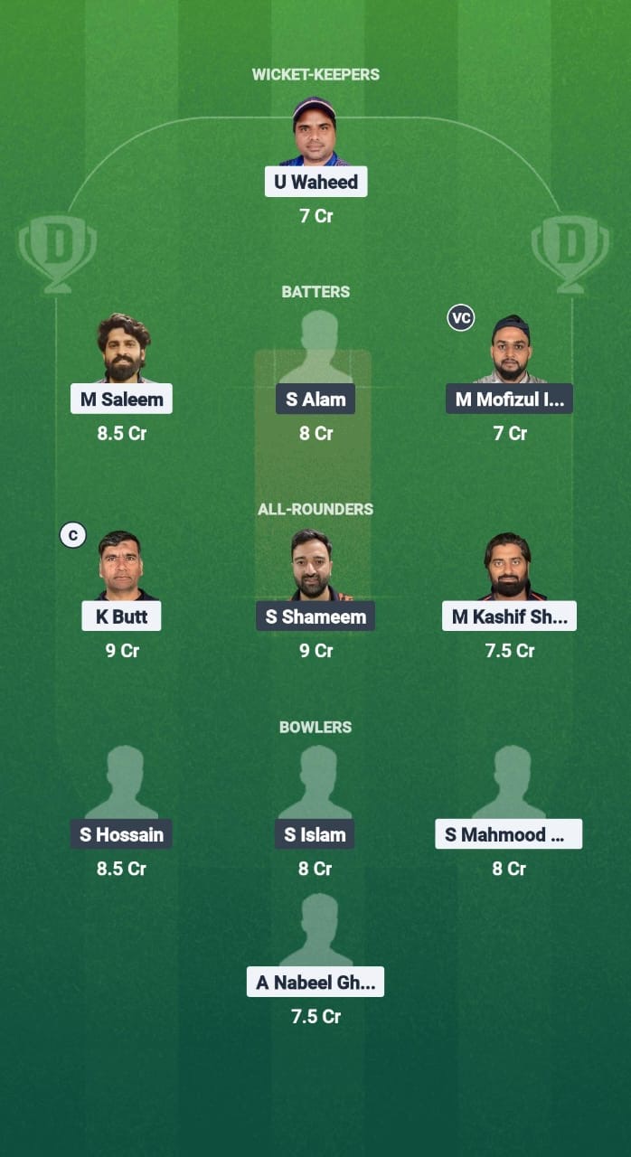 TRN vs KGC Dream11 Prediction Fantasy Cricket Tips Dream11 Team Kuwait T10 Summer League