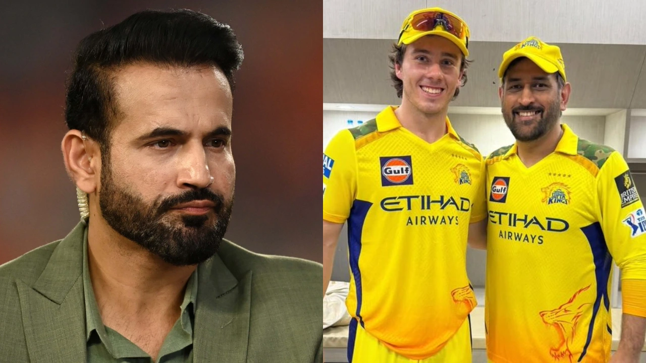 Dewald Brevis and MS Dhoni