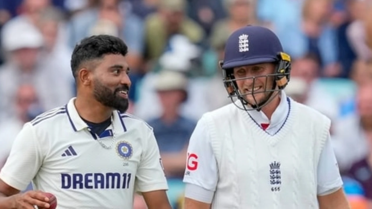 Mohammed Siraj and Joe Root